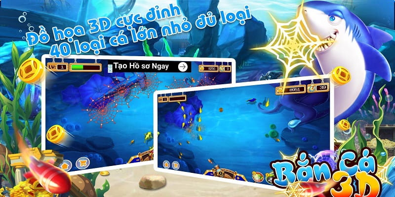 Chơi bắn cá ăn tiền trên điện thoại