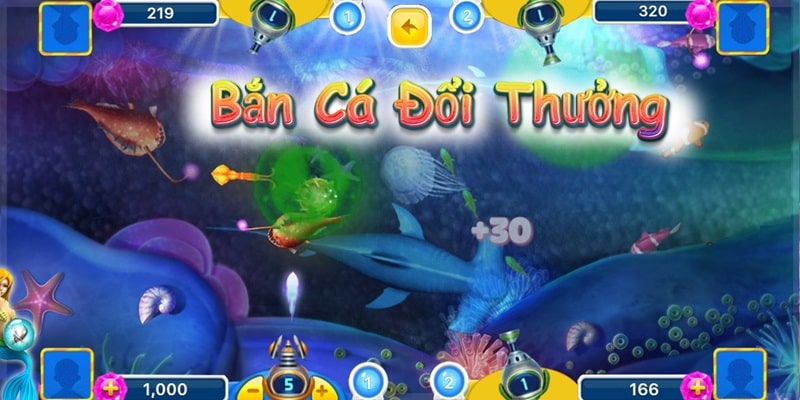 Chơi bắn cá ở siêu thị