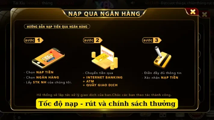 Tốc độ nạp - rút và chính sách thưởng